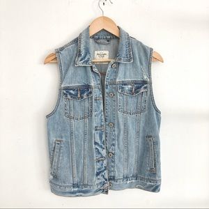 A&F Distressed Jean Vest